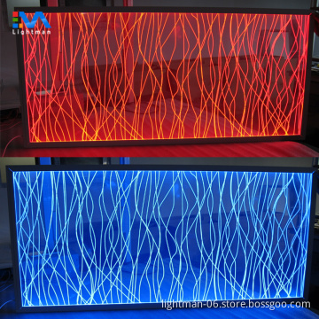 Custom Laser Logo Engraved RGB LED Panel Light 60x120cm